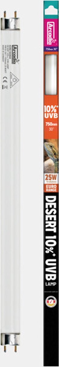Arcadia Euro-Range Desert 10% Uv T8 Lamp 75Cm 25 Watt