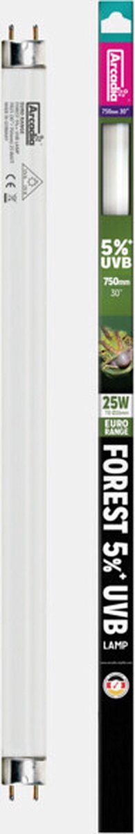 Arcadia Euro-Range Forest 5% Uv T8 Lamp 75Cm 25 Watt