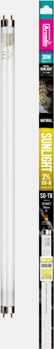 Arcadia Natural Sunlight 2% Uvb T8 90Cm 30 Watt