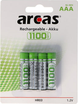 Arcas Micro AAA-batterij 4-pack 1100 mAh