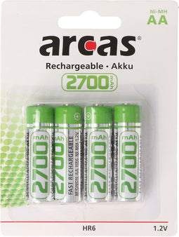 Arcas Mignon AA-batterij 4-pack 2700 mAh