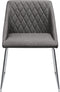 ARCATA - Eetkamerstoel - Donkergrijs - Polyester
