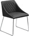 ARCATA - Eetkamerstoel - Zwart - Kunstleer