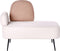 ARCEY - Chaise longue - Beige/Bruin - Linkszijdig - Stof