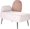 ARCEY - Chaise longue - Beige/Bruin - Linkszijdig - Stof