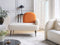 ARCEY - Chaise longue - Wit/Oranje - Fluweel