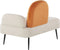 ARCEY - Chaise longue - Wit/Oranje - Fluweel