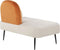 ARCEY - Chaise longue - Wit/Oranje - Fluweel