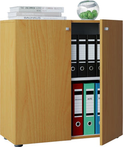 Archiefkast opbergkast Vandol mini lichtbruin beuken kleur 74 cm hoog