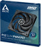 Arctic P12 Slim PMW PST - Ventilatorhuis - 120mm - 42.1 cfm - 300 - 2100 rpm - 0 DB modus - FDB - 4-pin - zwart