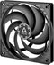 Arctic P12 Slim PMW PST - Ventilatorhuis - 120mm - 42.1 cfm - 300 - 2100 rpm - 0 DB modus - FDB - 4-pin - zwart
