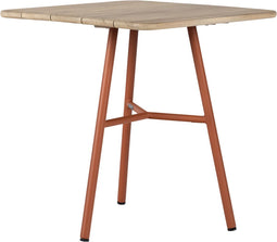 Arda tafel dia. 70x76 cm aluminium coral/teak aged finish