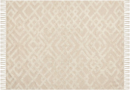 ARDAHAN - Laagpolig vloerkleed - Beige - 160 x 230 cm - Katoen