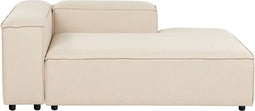 ARDAL - Chaise longue - Beige - Linkszijdig - Polyester