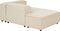 ARDAL - Chaise longue - Beige - Rechtszijdig - Polyester