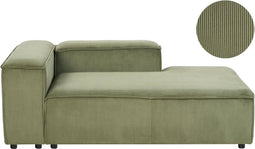 ARDAL - Chaise longue - Groen - Linkszijdig - Corduroy