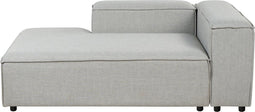 ARDAL - Chaise longue - Lichtgrijs - Rechtszijdig - Polyester