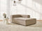 ARDAL - Chaise longue - Taupe - Linkszijdig - Corduroy