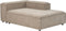ARDAL - Chaise longue - Taupe - Linkszijdig - Corduroy