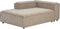 ARDAL - Chaise longue - Taupe - Rechtszijdig - Corduroy