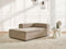 ARDAL - Chaise longue - Taupe - Rechtszijdig - Corduroy
