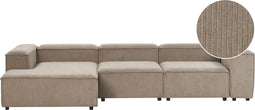ARDAL - Vierzitsbank - Taupe - Rechtszijdig - Corduroy