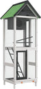 Volière 60x58,5x160 cm massief grenenhout grijs