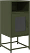 vidaXL - Nachtkastje - 36x39x78 - cm - koudgewalst - staal - olijfgroen