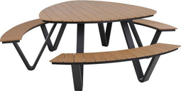 Arezzo picknickset driehoek polywood teaklook