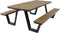 Arezzo picknickset rechthoek polywood teaklook