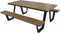 Arezzo picknickset rechthoek polywood teaklook