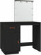 vidaXL - Kaptafel - met - LED - 95x50x133,5 - cm - massief - grenenhout - zwart