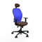 Jorquera Piqueras y Crespo 1D036N1 - Bureaustoel - Hoofdsteun - Blauw Donkerbruin