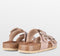 PS Poelman CURA - Dames Sandalen - Faux PU Imitatie Leren - Metallic Rosé Roze