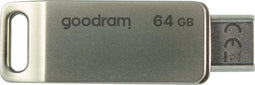 Goodram ODA3 - USB Stick - 64GB - USB Type-A / USB Type-C - Zilver
