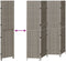 vidaXL - Kamerscherm - 4 - Panelen - Opvouwbaar - Grijs - 195x180 - cm - Poly - Rattan
