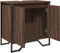 vidaXL - Wastafelkast - 60x35x60 - cm - bewerkt - hout - bruin - eikenkleurig
