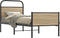 vidaXL - Bedframe - zonder - matras - bewerkt - hout - sonoma - eikenkleur - 75x190 - cm
