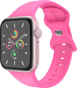imoshion Siliconen⁺ bandje - Geschikt voor Apple Watch 1, 2, 3, 4, 5, 6, 7, 8, 9, 10 (42 mm), SE - 38/40/41 mm - Fuchsia - S/M
