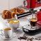 Ariete 1381/13 Moderna - Espressomachine/Pistonmachine - 15 bar - inhoud 1.1 liter - Manometer - Rood