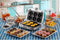 Ariete 1972/01 | 50's Style tosti apparaat | ook voor donuts & muffins | 700W | 3 verwisselbare platen | licht blauw