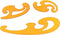 Aristo burmesterset - set 3-delig - oranje transparant kunststof - AR-5039