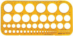 Aristo cirkelsjabloon - 1-36 mm - 45 cirkels - AR-5033