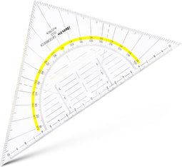Aristo geodriehoek - 20 cm - met greep - transparant - AR-1555-2