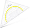 Aristo geodriehoek - 20 cm - met greep - transparant - AR-1555-2