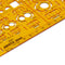 Aristo metaalbewerking sjabloon - afmetingen 155x155mm - met inktnoppen - oranje transparant - AR-5051