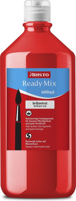 Aristo verf - Ready Mix - acrylverf - 600ml - briljant rood - AR-31050