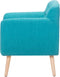 MELBY - Chesterfield fauteuil - Blauw - Polyester