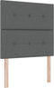 vidaXL - Hoofdbord - met - Knopen - Donkergrijs - 90 - cm - Stof