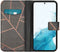 iMoshion Hoesje Geschikt voor Samsung Galaxy S22 Hoesje Met Pasjeshouder - iMoshion Design Softcase Bookcase - Zwart / Black Graphic